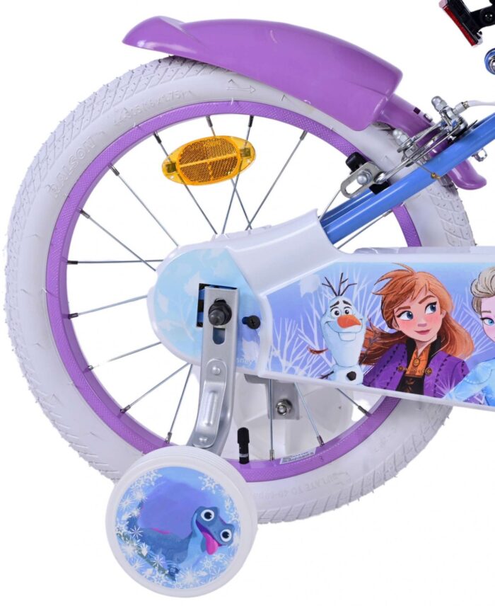 Disney Frozen 2 Kinderfiets - Meisjes - 16 inch - Blauw/Paars - Twee handremmen - Afbeelding 9