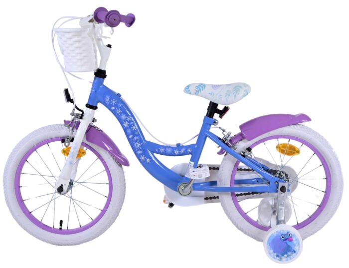 Disney Frozen 2 Kinderfiets - Meisjes - 16 inch - Blauw/Paars - Twee handremmen - Afbeelding 4