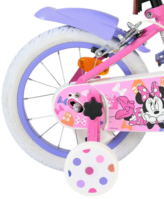 Disney Minnie Kinderfiets - Meisjes - 14 inch - Roze - Twee handremmen - Afbeelding 2