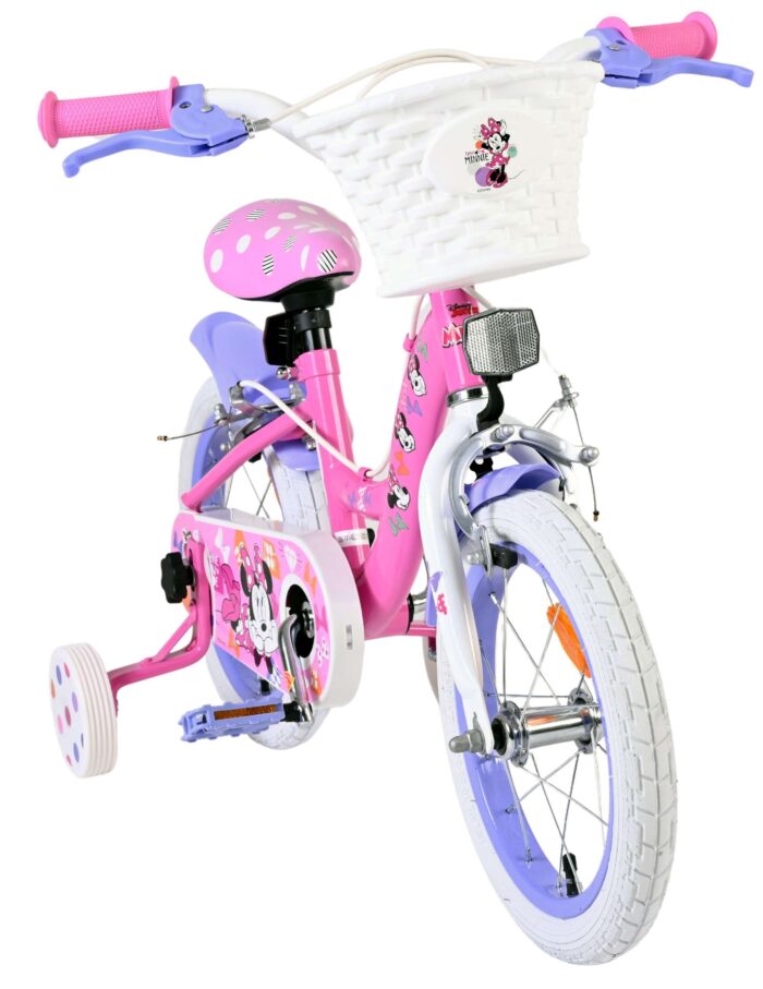 Disney Minnie Kinderfiets - Meisjes - 14 inch - Roze - Twee handremmen - Afbeelding 4