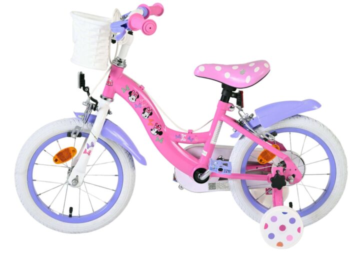 Disney Minnie Kinderfiets - Meisjes - 14 inch - Roze - Twee handremmen - Afbeelding 6