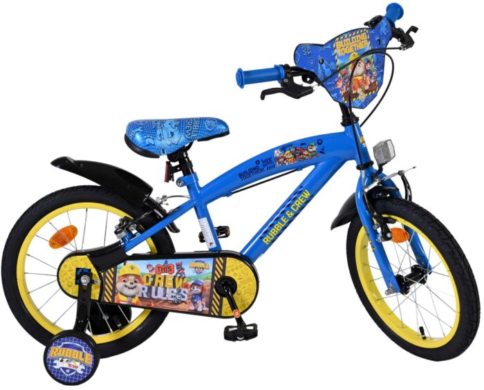 Rubble & Crew Kinderfiets - Jongens - 16 inch - Blauw - Twee handremmen - Afbeelding 10