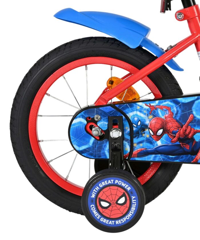 Marvel Spider-Man Kinderfiets - Jongens - 14 inch - Rood/Blauw - Afbeelding 2