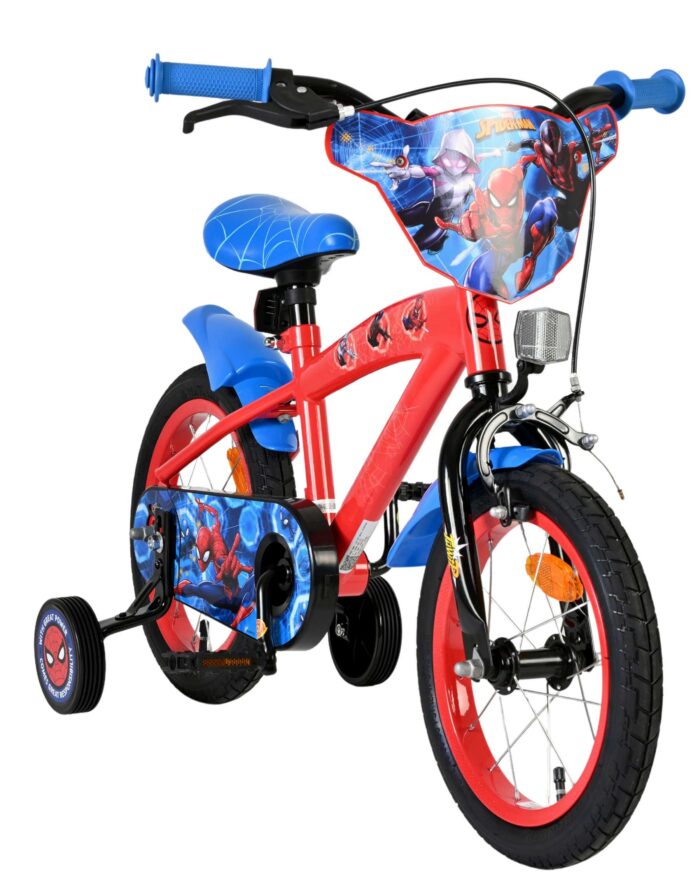 Marvel Spider-Man Kinderfiets - Jongens - 14 inch - Rood/Blauw - Afbeelding 5