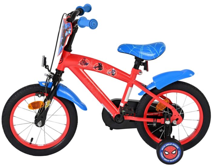 Marvel Spider-Man Kinderfiets - Jongens - 14 inch - Rood/Blauw - Afbeelding 7