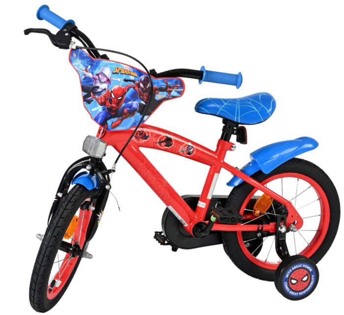 Marvel Spider-Man Kinderfiets - Jongens - 14 inch - Rood/Blauw - Afbeelding 8