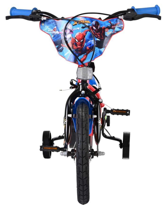 Spider-Man Kinderfiets - Jongens - 14 inch - Blauw/Rood - Twee handremmen - Afbeelding 6