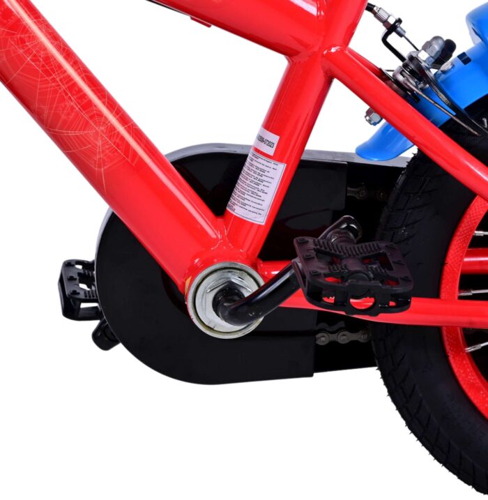 Spider-Man Kinderfiets - Jongens - 12 inch - Blauw/Rood - Twee handremmen - Afbeelding 10