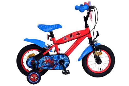Spider-Man Kinderfiets - Jongens - 12 inch - Blauw/Rood - Twee handremmen