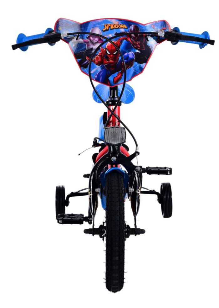 Spider-Man Kinderfiets - Jongens - 12 inch - Blauw/Rood - Twee handremmen - Afbeelding 7