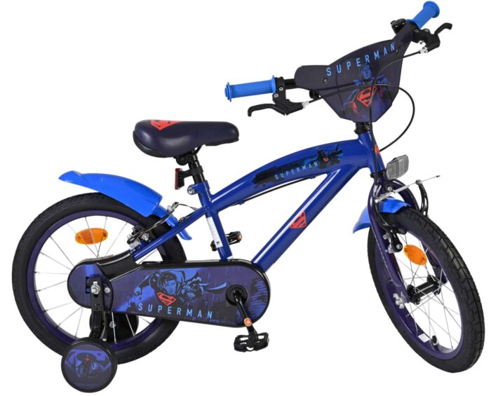 Superman Kinderfiets - Jongens - 16 inch - Blauw - Twee handremmen - Afbeelding 10