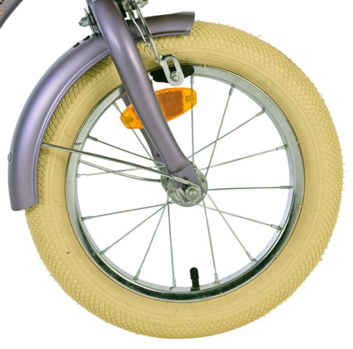 Volare Blossom Kinderfiets - Meisjes - 14 inch - Paars - Twee Handremmen - Afbeelding 3