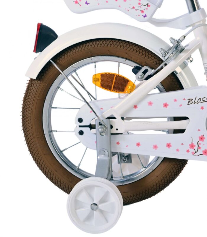 Volare Blossom Kinderfiets - Meisjes - 14 inch - Wit - Twee Handremmen - Afbeelding 10