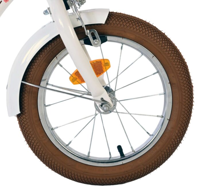 Volare Blossom Kinderfiets - Meisjes - 14 inch - Wit - Twee Handremmen - Afbeelding 9