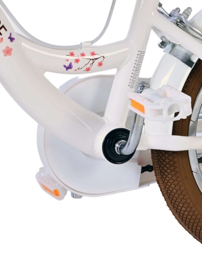 Volare Blossom Kinderfiets - Meisjes - 14 inch - Wit - Twee Handremmen - Afbeelding 3