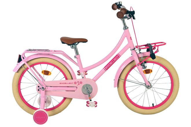 Volare Excellent Kinderfiets - Meisjes -18 inch - Roze - 95% afgemonteerd