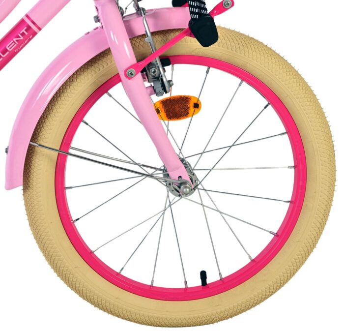 Volare Excellent Kinderfiets - Meisjes -18 inch - Roze - 95% afgemonteerd - Afbeelding 3