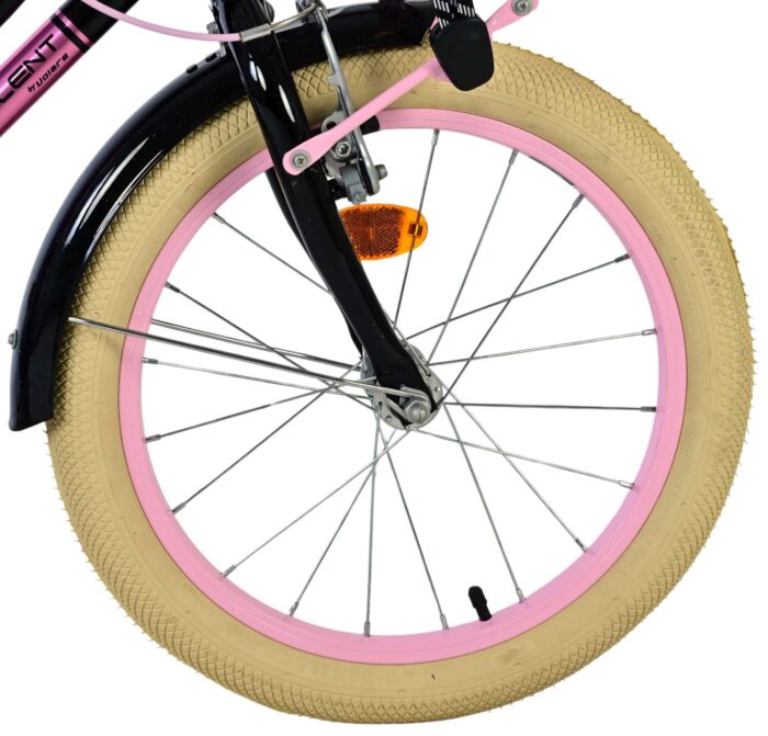 Volare Excellent Kinderfiets - Meisjes - 18 inch - Zwart - 95% afgemonteerd - Afbeelding 3