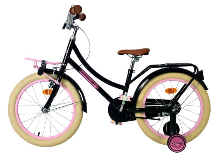 Volare Excellent Kinderfiets - Meisjes - 18 inch - Zwart - 95% afgemonteerd - Afbeelding 7