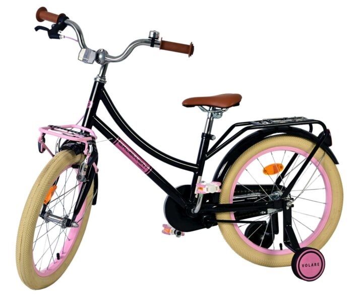 Volare Excellent Kinderfiets - Meisjes - 18 inch - Zwart - 95% afgemonteerd - Afbeelding 8