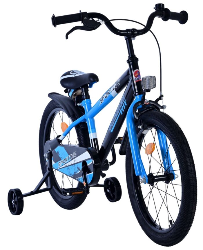 Volare Sportivo Kinderfiets - Jongens - 18 inch - Blauw Zwart - Afbeelding 7