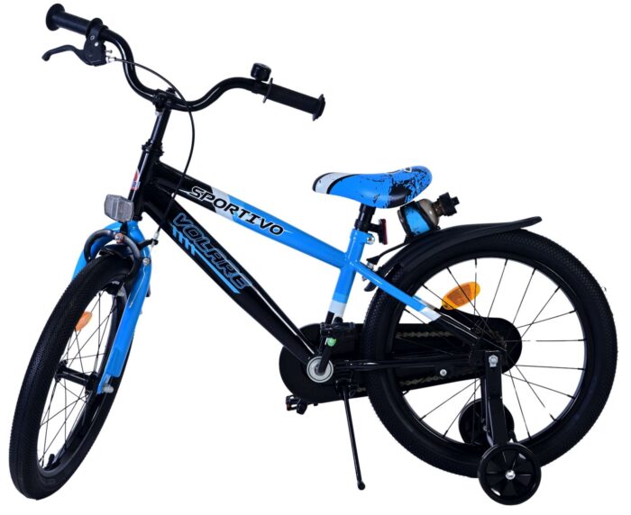 Volare Sportivo Kinderfiets - Jongens - 18 inch - Blauw Zwart - Afbeelding 4