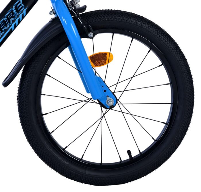 Volare Sportivo Kinderfiets - Jongens - 18 inch - Blauw Zwart - Twee Handremmen - Afbeelding 9
