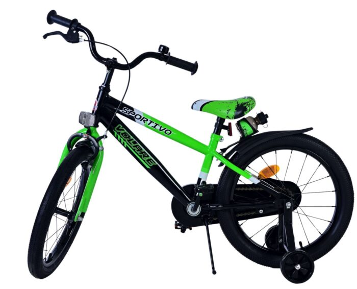Volare Sportivo Kinderfiets - Jongens - 18 inch - Groen Zwart - Afbeelding 4