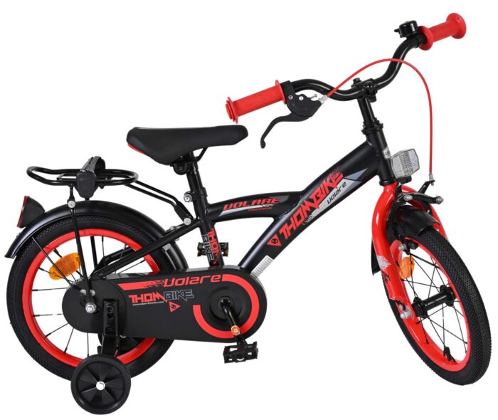 Volare Thombike Kinderfiets - Jongens - 14 inch - Zwart Rood - Afbeelding 10