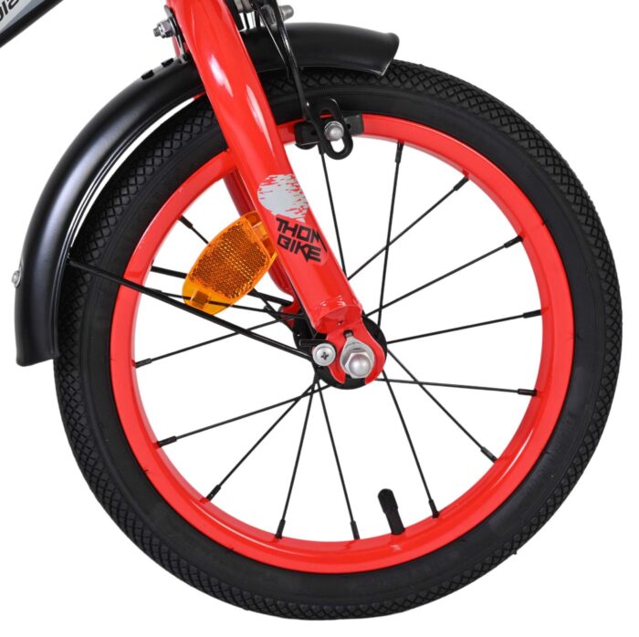 Volare Thombike Kinderfiets - Jongens - 14 inch - Zwart Rood - Afbeelding 3