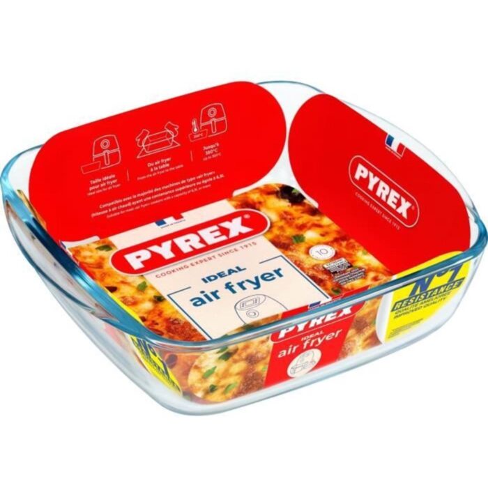 Pyrex airfryer ovenschaal 25x22x7 cm vierkant