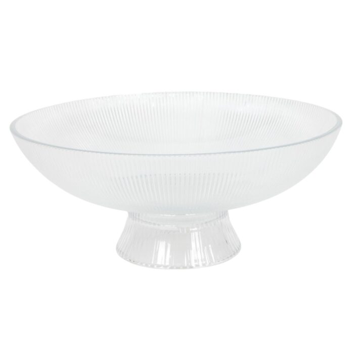 Schaal op voet lines clear Ø 25x11 cm