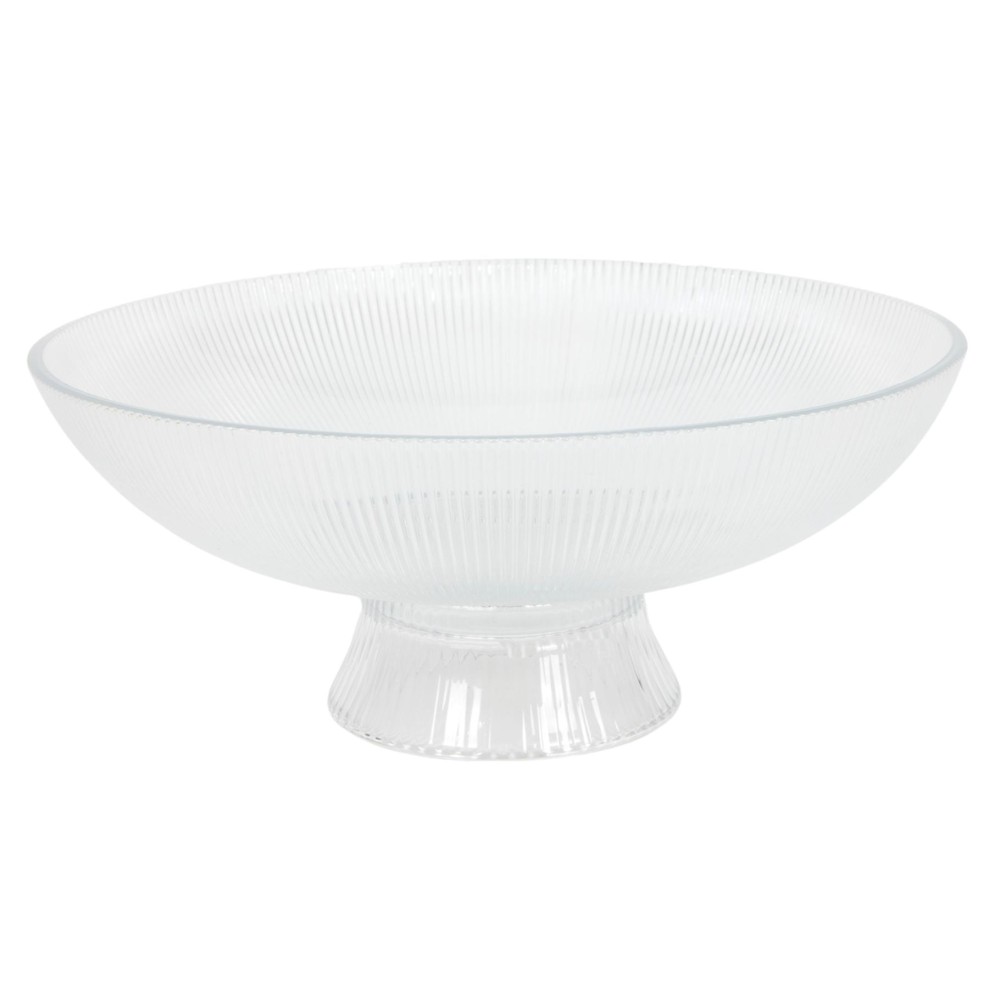 Schaal op voet lines clear Ø 25x11 cm