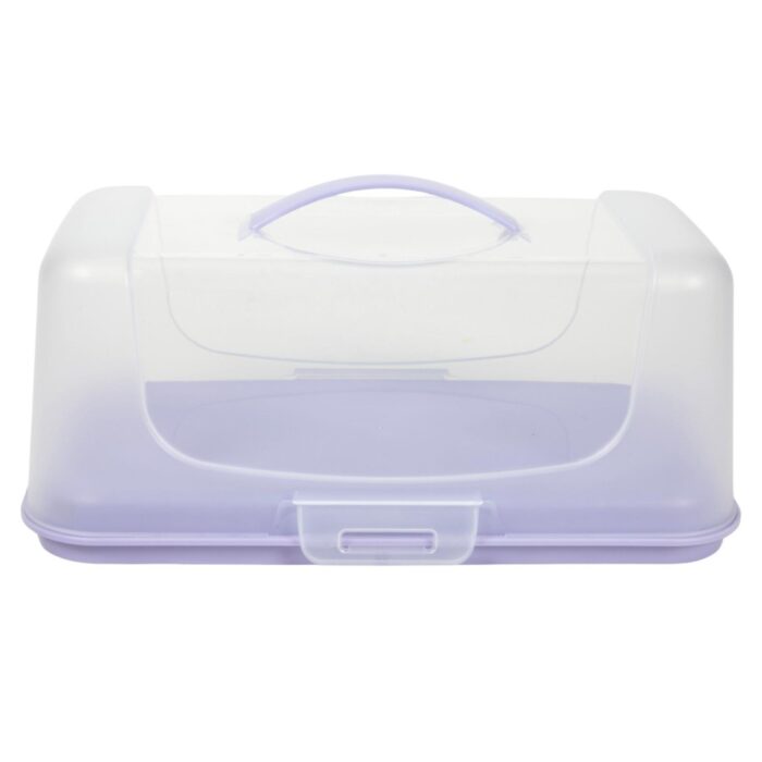 Taartplateau met deksel kunststof rh 34x19cM