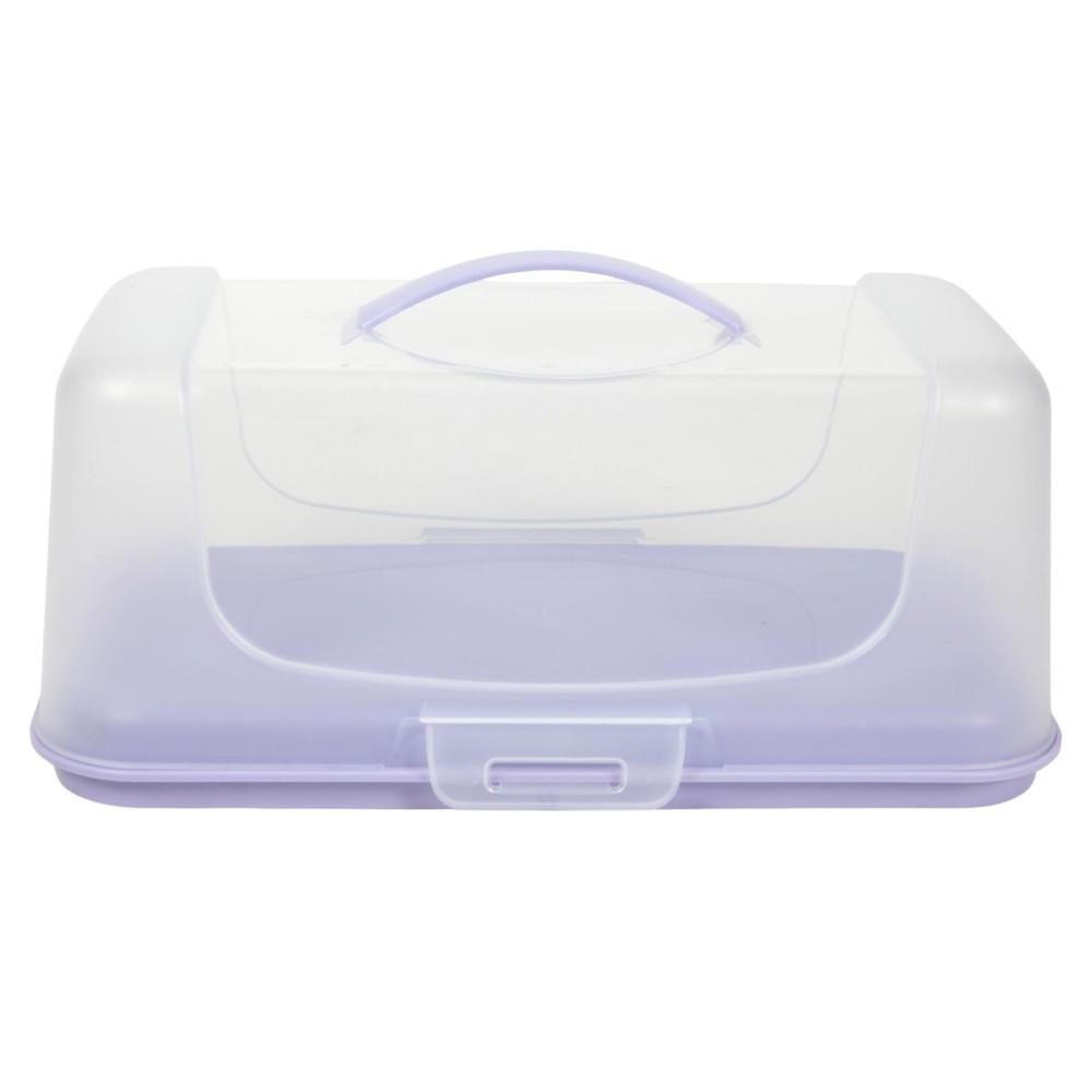 Taartplateau met deksel kunststof rh 34x19cM