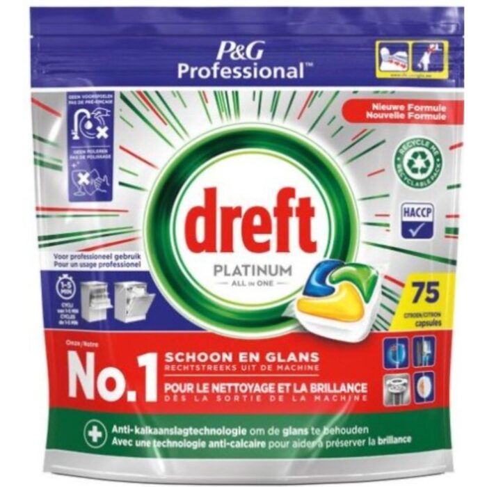Dreft Dishwashing Tabs 75pcs Lemon