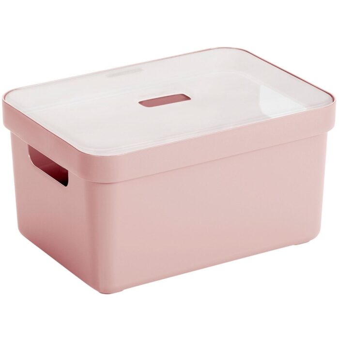 Sigma home opbergbox 13L roze 350x246x183mm