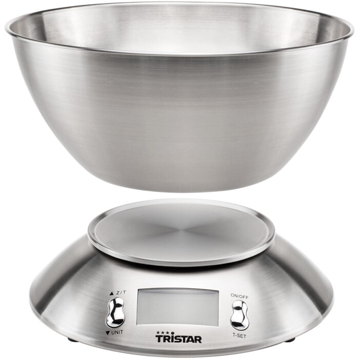 Tristar keukenweegschaal 5kg 2l met kom - Afbeelding 6