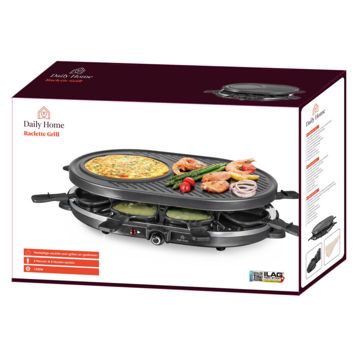 Daily home raclette grill 8 persoons - Afbeelding 6