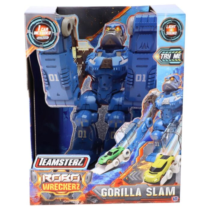 Robot gorilla auto lanceerder licht en geluid en 1 auto