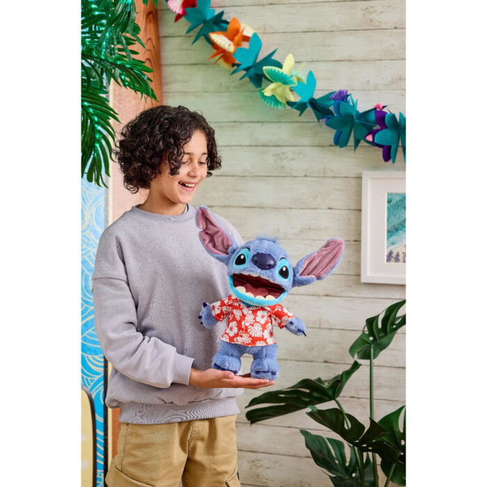 Disney Hawaiian Chatty Stitch Deluxe Puppetronic 32 cm - Afbeelding 4