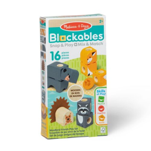 Melissa & Doug Blockables Woodland Friends  Playset Set (16pc)
