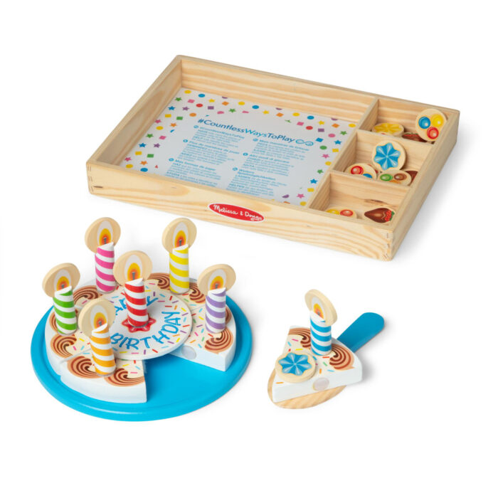 Melissa & Doug Wooden Birthday Cake - Afbeelding 3