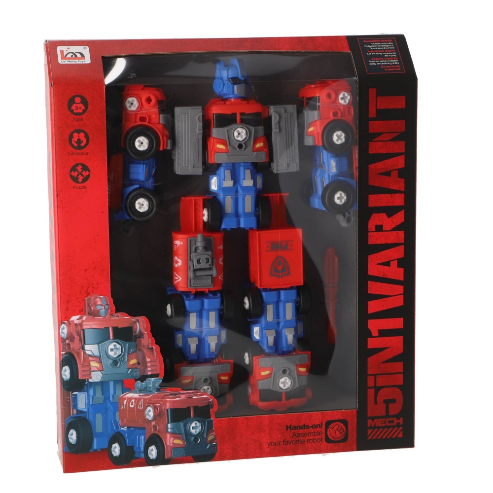 Robot transformeerbaar mega rood/blauw