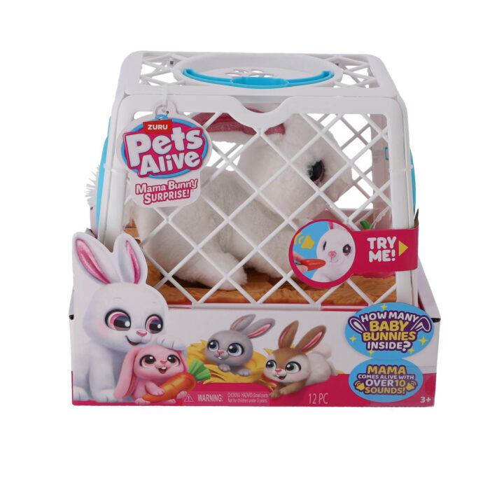 Pets Alive Mama En Baby Konijn In Kooi - Afbeelding 2