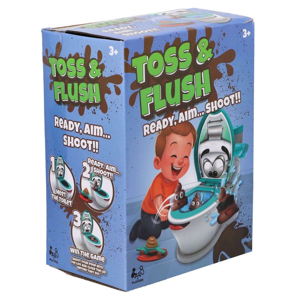 Spel Toss & flush poepschiet spel