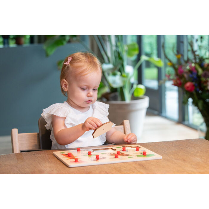 Puzzelplank boerderij knopjespuzzel 30x22 cm - Afbeelding 4