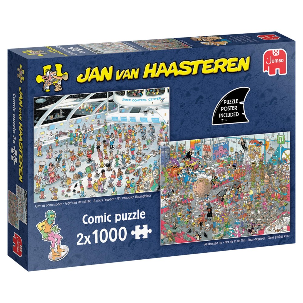 Puzzel Jan Van Haasteren Ruimte en Film (2x1000)
