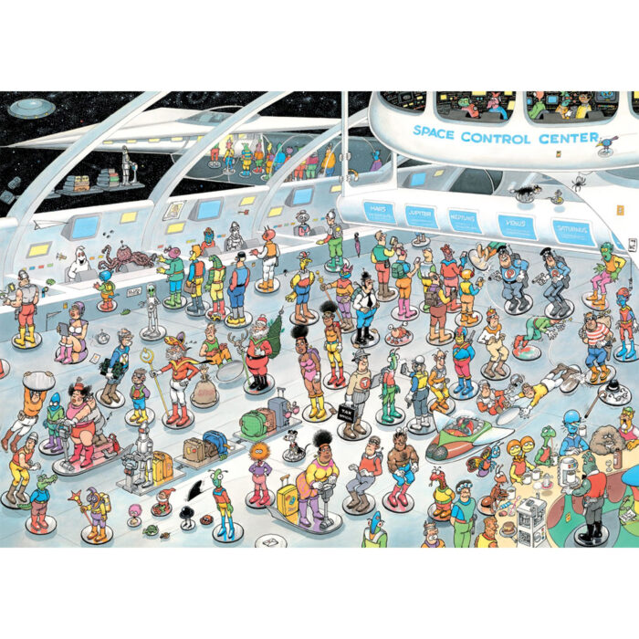 Puzzel Jan Van Haasteren Ruimte en Film (2x1000) - Afbeelding 2