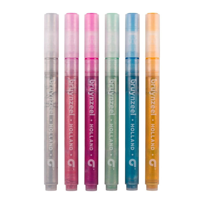 Bruynzeel glitter viltstiften pastel 6 stuks - Afbeelding 3